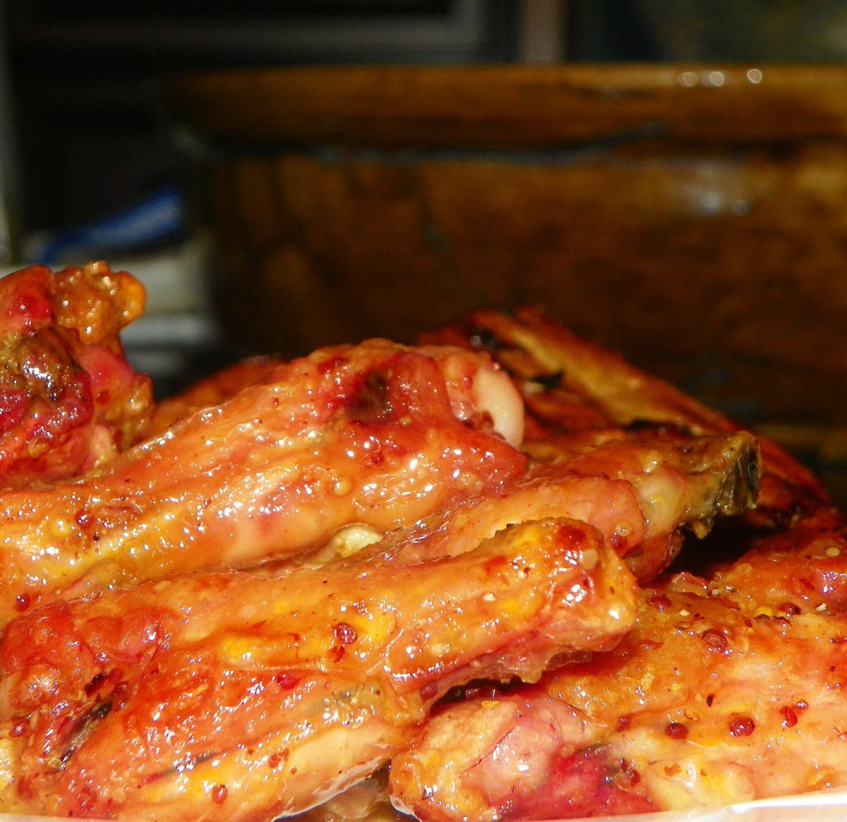 Sweet Hot Mustard Chicken Wings Recipe